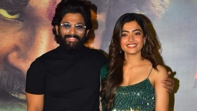 Allu Arjun and Rashmika Mandana were seen promoting their film Pushpa in Mumbai. (Varinder Chawla) Allu Arjun and Rashmika Mandana were seen promoting their film Pushpa in Mumbai. (Varinder Chawla)
