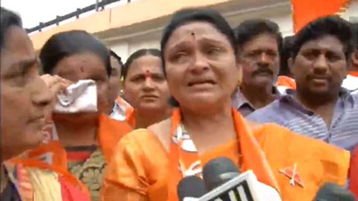 One of the party supporters who spoke to news agency ANI burst into tears. (ANI) One of the party supporters who spoke to news agency ANI burst into tears. (ANI)