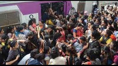 Still with 20 minutes to departure, I took a deep breath, hefted up the bag and entered what was a brand-new building where pandemonium reigned. It was milling with hundreds of people, pushing, arguing, eating, sitting and lying about or clustered around the innumerable kiosks and gates. (HT Photo) Still with 20 minutes to departure, I took a deep breath, hefted up the bag and entered what was a brand-new building where pandemonium reigned. It was milling with hundreds of people, pushing, arguing, eating, sitting and lying about or clustered around the innumerable kiosks and gates. (HT Photo)
