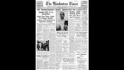 HT This Day: June 24, 1953 -- Dr Mookerjee’s body brought to Calcutta HT This Day: June 24, 1953 -- Dr Mookerjee’s body brought to Calcutta