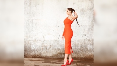 The dress is from the luxury clothing line of English singer, fashion designer and television personality Victoria Beckham. (Instagram/@norafatehi) The dress is from the luxury clothing line of English singer, fashion designer and television personality Victoria Beckham. (Instagram/@norafatehi)