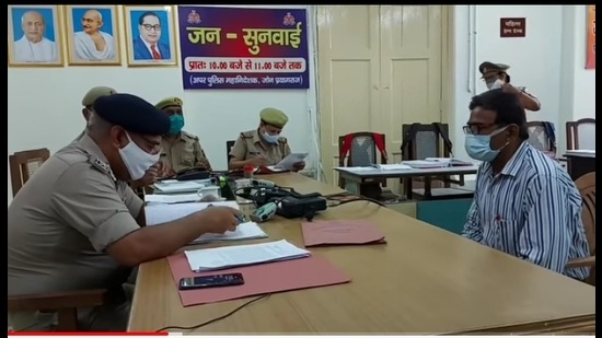 A denizen sharing his problem during a “Jansunwai” in Prayagraj. (HT File Photo) A denizen sharing his problem during a “Jansunwai” in Prayagraj. (HT File Photo)