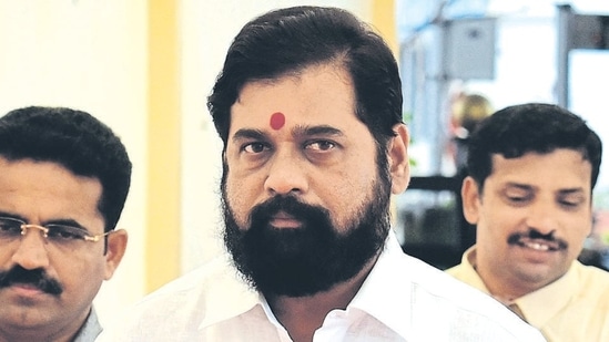 Shiv Sena leader Eknath Shinde. (Hindustan Times)