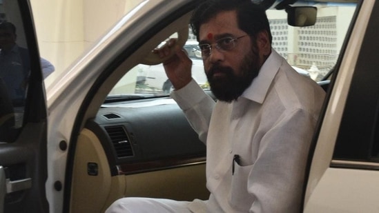 Senior Shiv Sena leader and Maharashtra home minister Eknath Shinde (File)(Pramod Thakur / HT Photo)