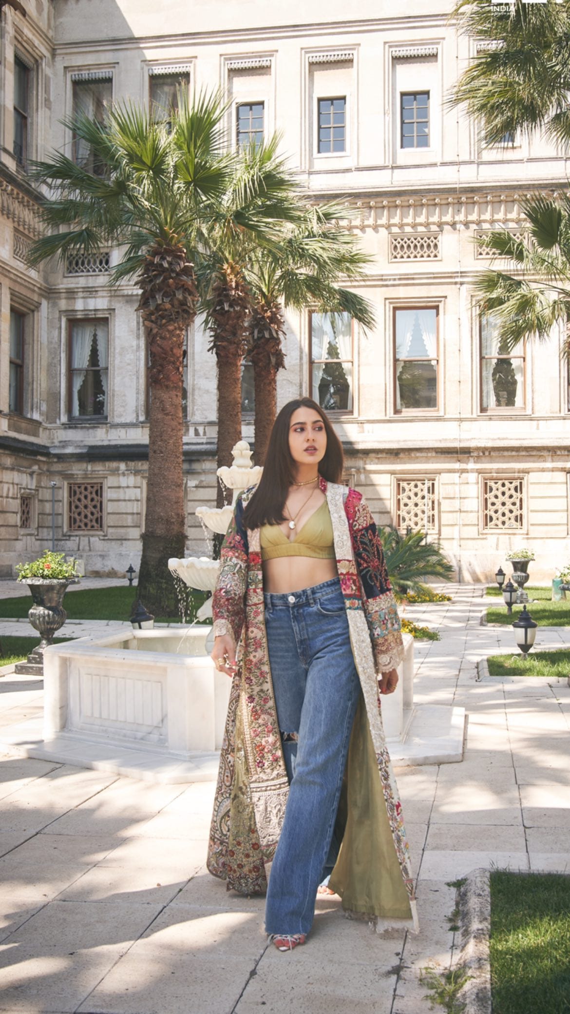 Sara Ali Khan rocks Bohemian style in ₹3 lakh patchwork jacket, satin ...