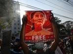 Suu Kyi's lawyers have been banned from speaking to the media, with journalists barred from her trial and the junta rebuffing requests by foreign diplomats to meet her.(AFP) Suu Kyi's lawyers have been banned from speaking to the media, with journalists barred from her trial and the junta rebuffing requests by foreign diplomats to meet her.(AFP)