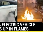 TATA ELECTRIC VEHICLE GOES UP IN FLAMES