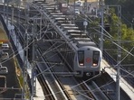 A view of the Delhi Metro Blue Line. (HT File Photo) A view of the Delhi Metro Blue Line. (HT File Photo)