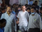 Nationalist Congress Party (NCP) chief Sharad Pawar along with party leader Jayant Patil after a party meeting in Mumbai.(PTI) Nationalist Congress Party (NCP) chief Sharad Pawar along with party leader Jayant Patil after a party meeting in Mumbai.(PTI)