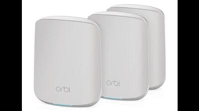 The Netgear Orbi RBK353 Wi-Fi mesh system. (HT Photo) The Netgear Orbi RBK353 Wi-Fi mesh system. (HT Photo)
