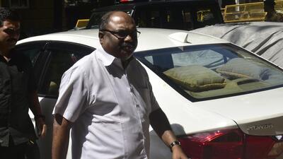 Transport and parliamentary affairs minister Anil Parab reaches the ED office on Thursday. Anshuman Poyrekar/ HT Photo Transport and parliamentary affairs minister Anil Parab reaches the ED office on Thursday. Anshuman Poyrekar/ HT Photo