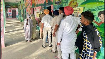 Taking to Twitter, the Punjab CM had said a large section of electorate was busy in paddy transplantation and had been unable to exercise its franchise. (HT Photo) Taking to Twitter, the Punjab CM had said a large section of electorate was busy in paddy transplantation and had been unable to exercise its franchise. (HT Photo)