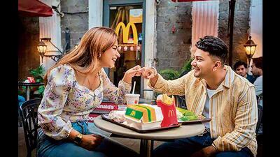 Nagma Mirajkar and Awez Darbar in a fast food ad Nagma Mirajkar and Awez Darbar in a fast food ad