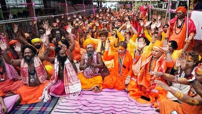 As a part of the rituals, the temple doors will remain closed for four days. The 'Pravritti' of the mela was held on June 22, Maa Kamakhya Devalaya's head priest or 'Bor Doloi' Kabinath Sarma said. (ANI) As a part of the rituals, the temple doors will remain closed for four days. The 'Pravritti' of the mela was held on June 22, Maa Kamakhya Devalaya's head priest or 'Bor Doloi' Kabinath Sarma said. (ANI)