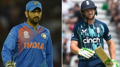 MS Dhoni and Jos Buttler (R) (Getty | Reuters)
