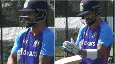 Virat Kohli during a practice session (Twitter)
