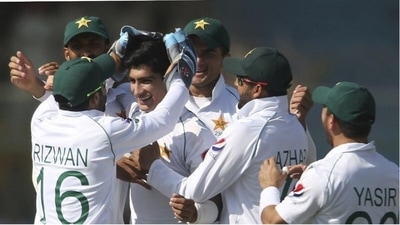 Pakistan players in action. (AP)