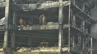 The Mundka fire is one of the worst fire incidents that Delhi has seen since the 2019 Anaj Mandi tragedy that claimed 43 lives. (Raj K Raj/Hindustan Times)
