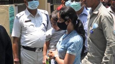 Rujira Banerjee, wife of Trinamool Congress general secretary Abhisehk Banerjee, was questioned for six hours by Enforcement Directorate at its Kolkata office. (HT Photo)