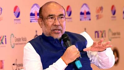 Manipur chief minister N Biren Singh said fencing work on the Indo-Myanmar will continue on stretches that are not in dispute (ANI) Manipur chief minister N Biren Singh said fencing work on the Indo-Myanmar will continue on stretches that are not in dispute (ANI)