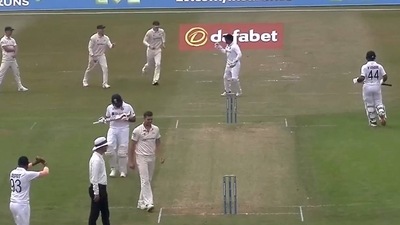 Rishabh Pant celebrates Rohit Sharma's dismissal ecstatically (Twitter grab) Rishabh Pant celebrates Rohit Sharma's dismissal ecstatically (Twitter grab)