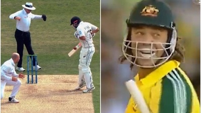 Nicholls's dismissal drew comparison to how Symonds's once fell against Sri Lanka.&nbsp;