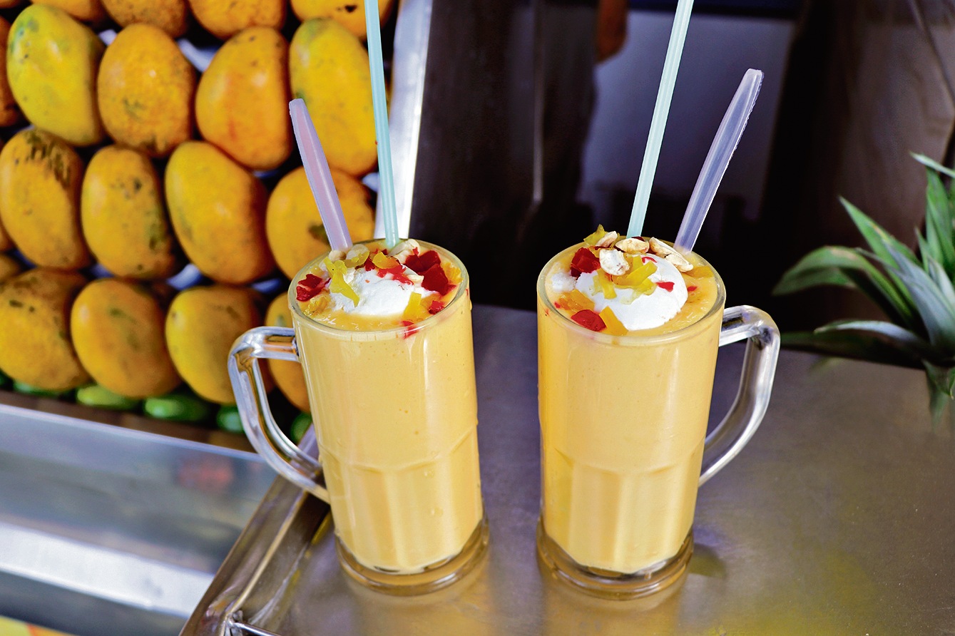 Savour this mango shake, at Lucky Juices and Shakes, Janakpuri. (Photo: Dhruv Sethi/HT) Savour this mango shake, at Lucky Juices and Shakes, Janakpuri. (Photo: Dhruv Sethi/HT)