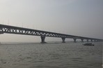 This is Padma railroad bridge, on Padma river . The bridge will be inaugurated on June 25,2022.