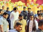 Pawan Kalyan and Chiranjeevi at a Hyderabad wedding attended by many celebs, including Naga Chaitanya, and Nagarjuna. Pawan Kalyan and Chiranjeevi at a Hyderabad wedding attended by many celebs, including Naga Chaitanya, and Nagarjuna.