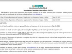 IDBI SO Recruitment 2022: Apply for 226 SCO vacancies from June 25