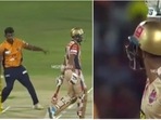 Baba Aparajith runs out Narayan Jagadeesan; the batters makes an obscene finger gesture(Twitter) Baba Aparajith runs out Narayan Jagadeesan; the batters makes an obscene finger gesture(Twitter)