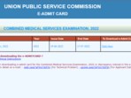UPSC CMS admit card released at upsc.gov.in, direct link here