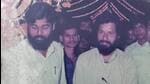 Thane, India - June, 24, 2022: (FILE PHOTO) Eknath Shinde (left) with Anand Dighe, in Thane (HT PHOTO) Thane, India - June, 24, 2022: (FILE PHOTO) Eknath Shinde (left) with Anand Dighe, in Thane (HT PHOTO)