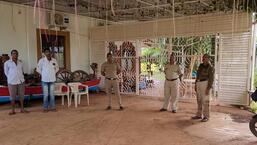 Mahabaleshwar, India - June 24, 2022: Police security beefed up at the house of Eknath Shinde at Dare village, in Mahabaleshwar, India, on Friday, June 24, 2022. (HT PHOTO) (Hindustan Times)