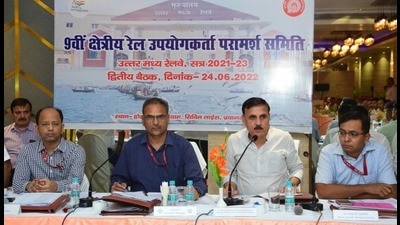 NCR’s ZRUCC second meeting underway in Prayagraj on Friday. (HT Photo) NCR’s ZRUCC second meeting underway in Prayagraj on Friday. (HT Photo)