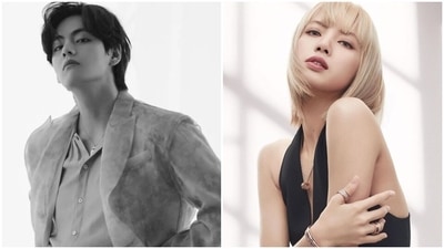 BTS Kim Taehyung and BLACKPINK's Lisa slay airport fashion as they leave for Celine show in Paris (Instagram) BTS Kim Taehyung and BLACKPINK's Lisa slay airport fashion as they leave for Celine show in Paris (Instagram)