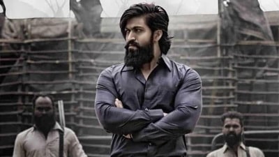 Yash in a still from KGF 2. Yash in a still from KGF 2. 