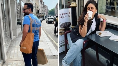 Kareena Kapoor shared a picture of Saif Ali Khan from their vacation. Kareena Kapoor shared a picture of Saif Ali Khan from their vacation. 