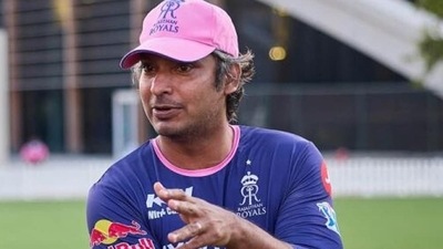 Rajasthan Royals head coach Kumar Sangakkara. (Twitter) Rajasthan Royals head coach Kumar Sangakkara. (Twitter)