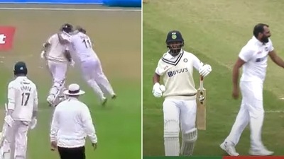 Mohammed Shami couldn't hold back his emptions after dismissing Cheteshwar Pujara. (Screengrab) Mohammed Shami couldn't hold back his emptions after dismissing Cheteshwar Pujara. (Screengrab)