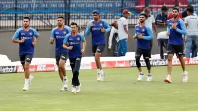 Indian players during a practice session. (ANI) Indian players during a practice session. (ANI)