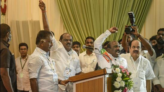 Former law minister and Rajya Sabha MP C Ve Shanmugam on Friday said the tenure of O Panneerselvam as coordinator and Edappadi Palaniswami as joint coordinator ceased to exist on Thursday. (PTI) Former law minister and Rajya Sabha MP C Ve Shanmugam on Friday said the tenure of O Panneerselvam as coordinator and Edappadi Palaniswami as joint coordinator ceased to exist on Thursday. (PTI)