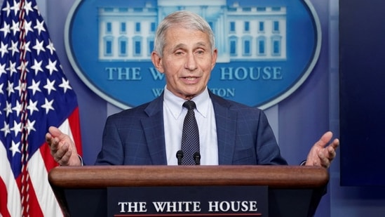 Dr Anthony Fauci speaks about the Omicron coronavirus variant during a press briefing at the White House.(Reuters file image)