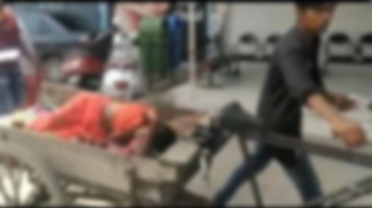 A video grab of the incident that took place on Wednesday.