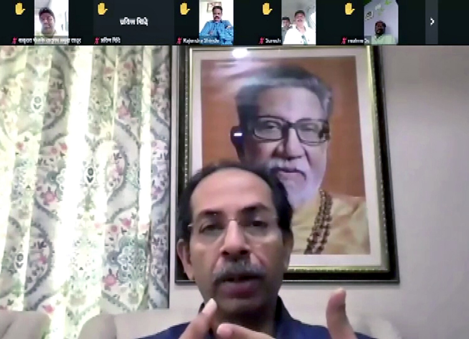 Shiv Sena supremo and Maharashtra CM Uddhav Thackeray virtually addresses party's district leaders at a meeting, in Mumbai on Friday, June 24, 2022. (ANI Photo) Shiv Sena supremo and Maharashtra CM Uddhav Thackeray virtually addresses party's district leaders at a meeting, in Mumbai on Friday, June 24, 2022. (ANI Photo)