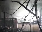 Fire broke out inside Dev Complex near Parimal Garden.