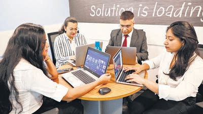 Gaurav Bhatia (second from right) and Khyaati Jain (right), cofounders of ‘WPU RISE’. (Rahul Raut/HT PHOTO) Gaurav Bhatia (second from right) and Khyaati Jain (right), cofounders of ‘WPU RISE’. (Rahul Raut/HT PHOTO)