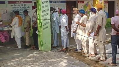 Polling for the Sangrur Lok Sabha bypoll took place on June 23. (PTI)