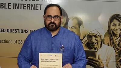 Union minister of state for electronics and information technology Rajeev Chandrasekhar earlier this month said that the companies must comply with the laws of the land or they can exit the Indian market. (PTI) Union minister of state for electronics and information technology Rajeev Chandrasekhar earlier this month said that the companies must comply with the laws of the land or they can exit the Indian market. (PTI)