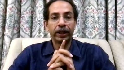 Uddhav Thackeray on Saturday chaired a crucial meeting of the party. (ANI) Uddhav Thackeray on Saturday chaired a crucial meeting of the party. (ANI)